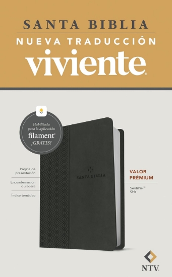 Imagen de Biblia valor prémium NTV con Filament (SentiPiel, Gris)