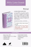 Imagen de Biblia RVR1960 Compacta Símil Piel Flores Lila Claro