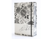 Imagen de Biblia de Apuntes RVR60 Tapa dura, Blanco y negro con flores, cantos pintados