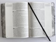 Imagen de Biblia de Apuntes RVR60 Tapa dura, Blanco y negro con flores, cantos pintados