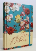 Imagen de Biblia de Apuntes RVR60 Tapa dura, Azul celeste con flores, cantos pintados