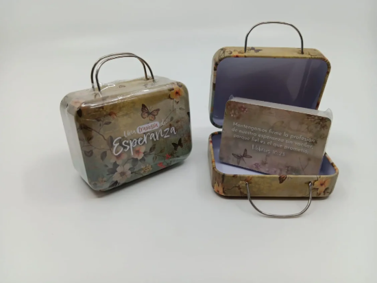 Imagen de Una travesía de Esperanza - Caja de promesas metálica maleta