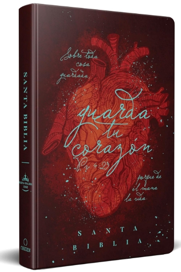 Imagen de Biblia Reina Valera 1960 letra grande, tapa dura, tamaño manual corazón (marrón)