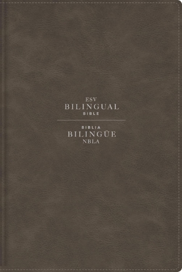 Imagen de ESV/NBLA, Bilingual Bible, Leathersoft, Grey/ ESV/NBLA, Biblia Bilingüe, Leathersoft, Gris
