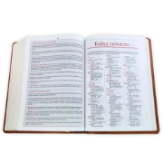 Imagen de RVR60, Biblia de estudio de la vida plena, Edición clásica, Leathersoft dos tonos Café, Palabras de Jesús en rojo, Comfort Print