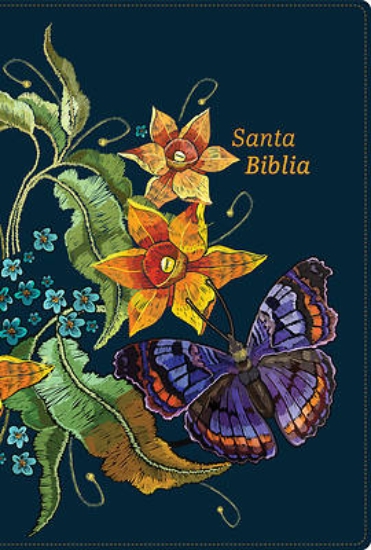 Imagen de RVR1960 Biblia letra grande, tamaño manual, edición especial, azul nocturno, símil piel