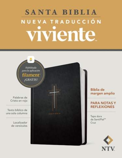 Imagen de Biblia de margen amplio NTV con Filament (Tapa dura, Cruz, Letra Roja)
