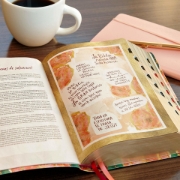 Imagen de Biblia Devocional Centrada en Cristo RVR1960 (Simil piel floreada) - Con índice