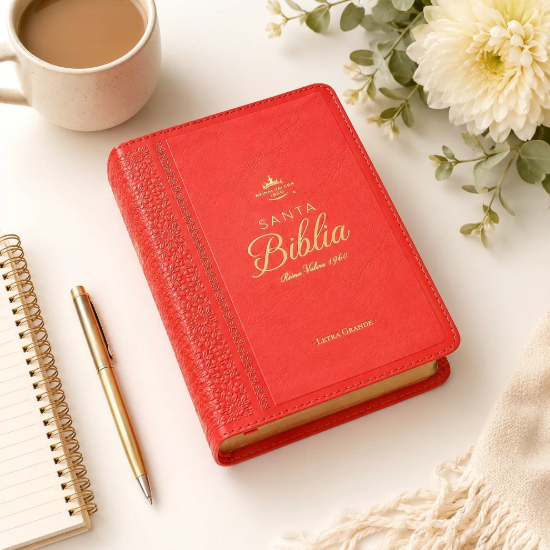 Imagen de Biblia RVR60 Tamaño Compacto Letra Grande Neoclassic / Coral