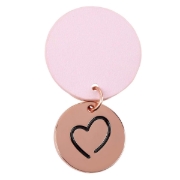 Imagen de Be Grateful Rose Gold Key Ring with Soft Pink Disc
