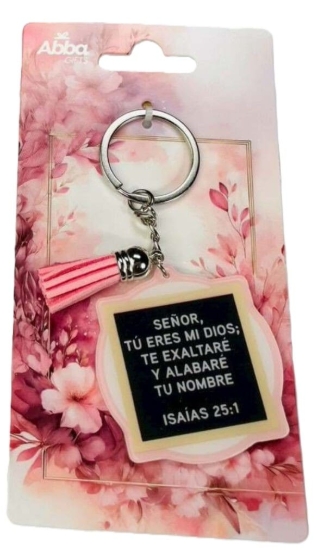 Imagen de Llavero acrílico con Tassel. Señor tú eres mi Dios