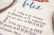 Imagen de Delantal/mandil de algodón. Receta para ser feliz