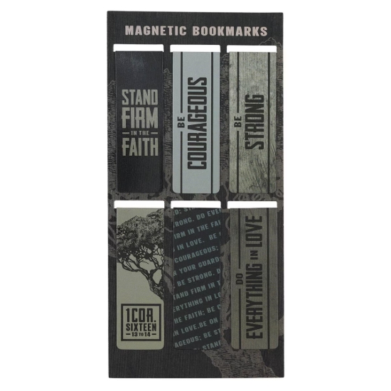 Imagen de Stand Firm Neutral-tone Magnetic Bookmark Set - 1 Corinthians 16:13-14