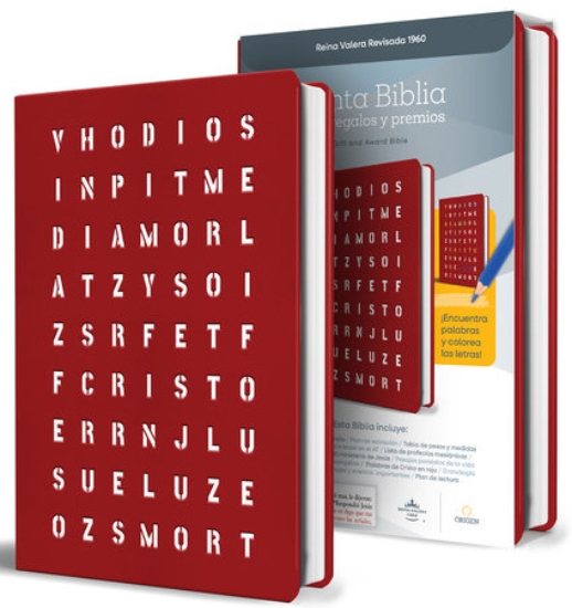 Imagen de Biblia RVR 1960 para Regalos y Premios, Rojo con Sopa de Letras