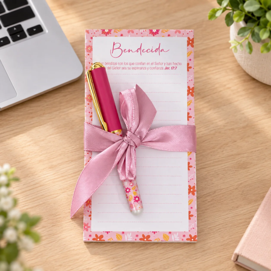 Imagen de Notepad y Boligrafo- Bendecida