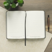 Imagen de Be Strong & Courageous Black Lion Faux Leather Hardcover Journal - Joshua 1:9