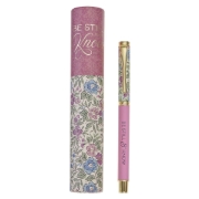 Imagen de Be Still and Know Purple Floral Pen and Case Gift Set - Psalm 46:10