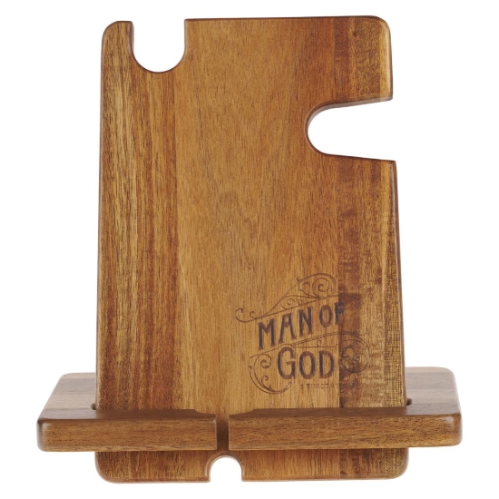 Imagen de Man of God Acacia Wood Personal Accessory Organizer - 1 Timothy 6:11