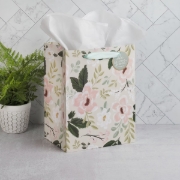 Imagen de He is Our Peace Green Floral Large Portrait Gift Bag - Ephesians 2:14