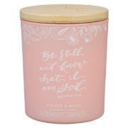 Imagen de Be Still and Know Vetiver and Moss Candle in a Glass Jar - Psalm 46:10