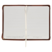 Imagen de Amazing Grace Natural Canvas and Honey-brown Faux Leather Journal with Zipper Closure - 2 Corinthians 12:9