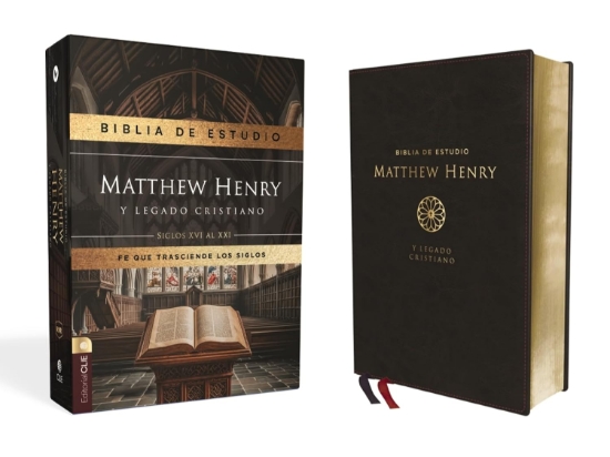 Imagen de RVR, Biblia de estudio Matthew Henry y legado cristiano, Leathersoft, Negro, Interior a dos colores, Comfort Print